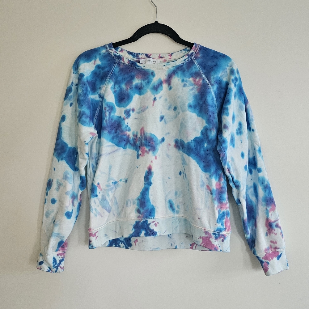 Everlane Custom Tie-dye Pullover Cotton Sweatshirt, Size Small